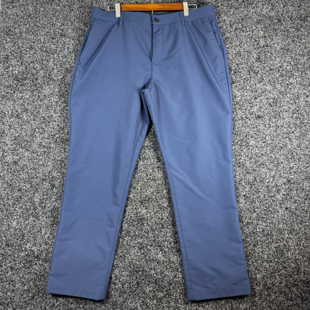 Banana Republic Core Temp Pants Mens 36x29 Blue Gray Performance Golf Chino